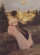 Frederic Bazille The Pink Dress (mk06) china oil painting reproduction